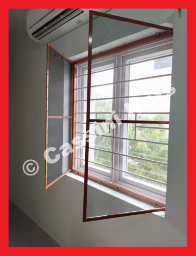 Mosquito Netting For Balcony | Aluminium Frame and SS Net | Size 56 cms to 188 cms