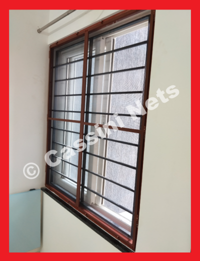 Mosquito Balcony Net | Aluminium Frame and SS Net | Size 178 cms to 66 cms