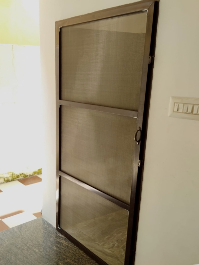 Readymade Open Type Aluminium Frame SS Mosquito Net Door