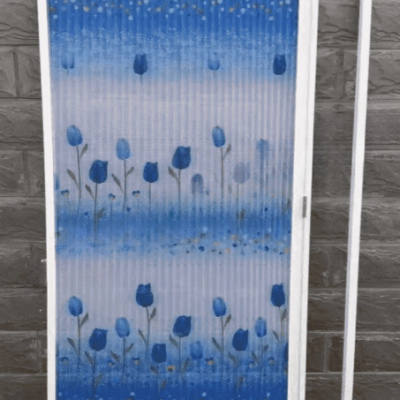 Pleated Mosquito Net for Doors | Aluminium Frame and Fiber Net | Size 102 cms to 218.5 cms