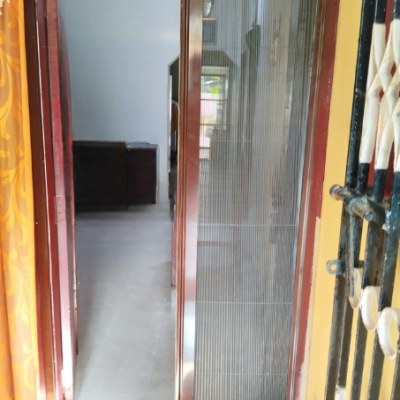 Sliding Pleated Mosquito Net For Door With Frame | Aluminium Frame and Fiber Net | Size 178 cms to 96.5 cms