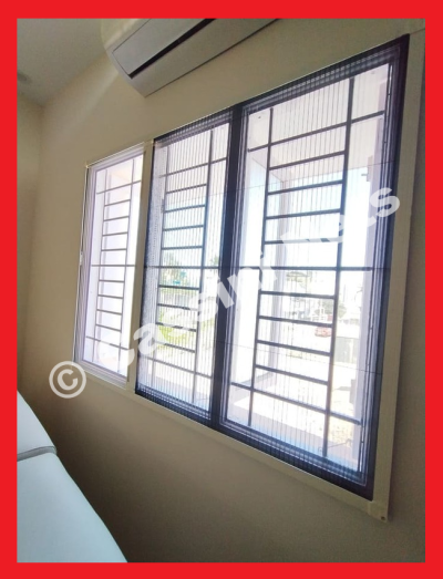 Sliding Balcony Mosquito Nets | Aluminium Frame and Fiber Net | Size 117 cms to 188 cms - Image 4