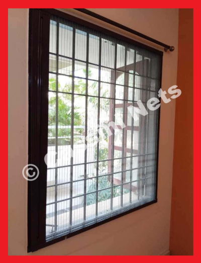 Sliding Mosquito Balcony Net | Aluminium Frame and Fiber Net | Size 178 cms to 188 cms - Image 6